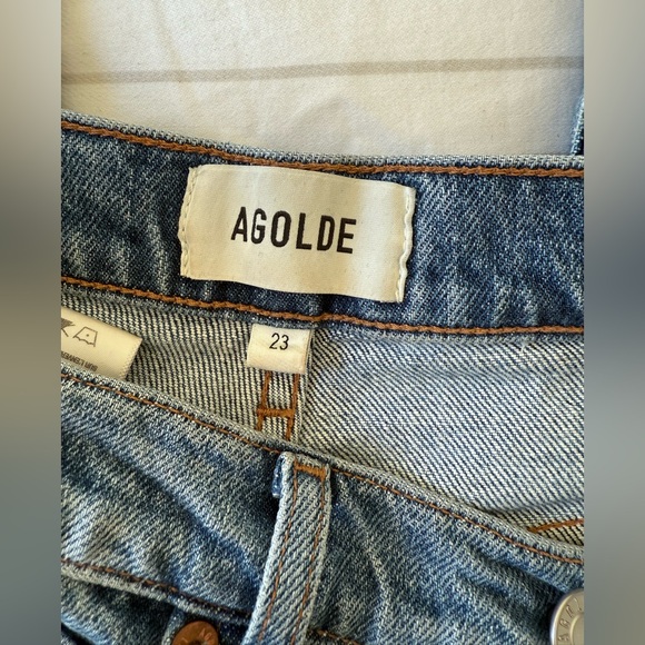 Agolde Harper Mid Rise Relaxed Straight Jean in Flash - size 23 - Picture 11 of 15